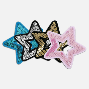 Patch di Paillettes a Forma di Stella a Cinque Punte Colorata, Decorativa per Costumi di Spettacolo e Danza per Bambini, Ricamo con Paillettes - Product Image 3