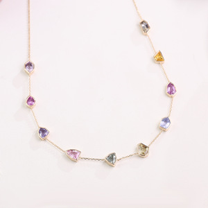 Collana Unisex di Lusso Placcata Oro 14K/18K con Diamante Coltivato in Laboratorio Certificato IGI, Alta Qualità, Moda Estiva Dopamina - Product Image 3