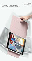 Étui de protection antichoc à trois volets avec support pour iPad 9ème génération, coque intelligente pour iPad 10.2