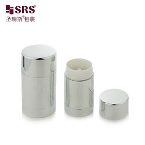 D048 Venta al por mayor OEM Reciclar Relleno inferior Cilíndrico Plata Cosmético Desodorante Stick Contenedor Fabricación - Product Image 4