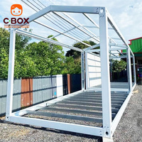 Cbox Maison familiale résidentielle en zone froide, maison en zone neigeuse, maison modulaire préfabriquée à toit en pente, maison conteneur