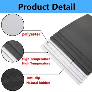 Tapis de souris vierges en néoprène pour sublimation, format personnalisé, transfert de logo, impression par presse à chaud, tapis de souris vierges en caoutchouc imprimé - Product Image 5