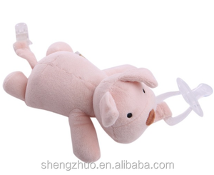 Tétines amovibles pour bébés Tigre Jouets en peluche pour bébés Jouet en peluche pour animaux suspendus avec sucette en silicone - Product Image 2