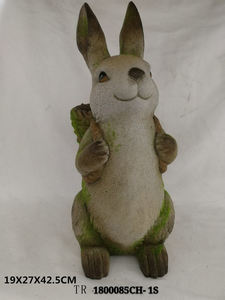 थोक उद्यान सजावट राल खरगोश की मूर्ति के लिए हरे मोर्स खरगोश की प्रतिमा शिल्प उपयोग के लिए हरे मूसा खरगोश - Product Image 5