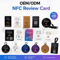 Carte de membre NFC en PVC acrylique programmable sur mesure 13,56 MHz NTAG213 avec code QR, étanche, et support de carte d'avis – Vente en gros