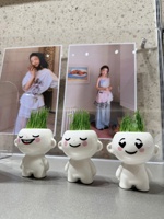 Kit DIY de culture de plantes en pot avec figurine en céramique, boîte mystère esthétique pour enfants, cadeau d'observation de plantes, décoration créative