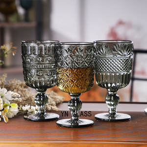 Design moderne <span class=keywords><strong>Gris</strong></span> Fumée Américain Vintage <span class=keywords><strong>Verre</strong></span> Tasse À Vin De Luxe Esthétique Décoratif Ménage Tasse À <span class=keywords><strong>Eau</strong></span> <span class=keywords><strong>Verre</strong></span> À Vin Rouge Chanson - Product Image 1