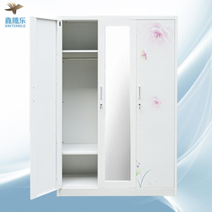 Tengle Vente Flash <span class=keywords><strong>Pas</strong></span> <span class=keywords><strong>Cher</strong></span> En Acier 3 Portes Almirah Meubles de Chambre <span class=keywords><strong>avec</strong></span> <span class=keywords><strong>Serrure</strong></span> et Clé En Acier Fleur Impression Armoire En Métal - Product Image 4