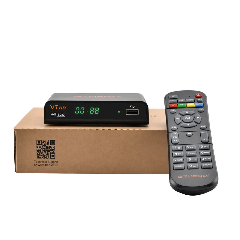 GTMEDIA V7 HD DVB S2X S2 S Decoder FTA Auto Biss PowerVu Satellite TV Receiver