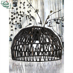 Bamboo Rattan Dining Room <b>Chandelier</b> Customizable Modern Hemp Rope LED Lighting Energy Saving Adjustable Height Warm <b>White</b> - Product Image 3