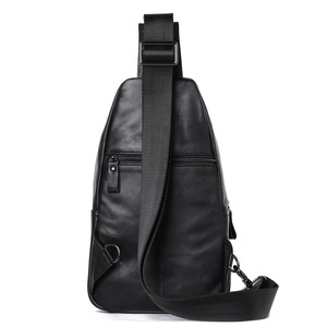 Marunte - Bolso de Pecho de Cuero Genuino para <span class=keywords><strong>Hombre</strong></span>, Bolso Bandolera de Alta Gama, Estilo Casual Europeo Americano Retro - Product Image 3