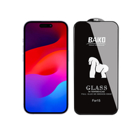 Film de protection anti-poussière anti-rayures sans bulles, anti-empreintes digitales, couverture complète, lunettes HD transparentes, pour Iphone15,15pro