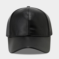 Gorra de Béisbol Vintage de Cuero PU Estilo Europeo Americano, Ajustable, de 6 Paneles, Suave, para Otoño, Protección Solar, con Visera