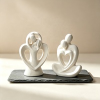 CARATTE Nouveau Moule en Silicone Minimaliste Abstrait pour Bougie, Sculpture Corporelle de Couple en Étreinte, pour Cadeau de Mariage, Fabrication de Savon, Résine et Plâtre