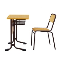 Ensemble bureau et chaise d'école en bois réglable avec tableau frontal pour étudiants – Prix usine