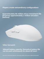 AJAZZ AJ139pro Mouse Gaming Komputer Ringan Paw3395 Nirkabel & Berkabel Mode Ganda untuk Tangan Kanan, Dapat Diprogram, Esports