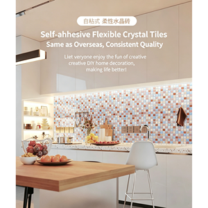 Custom Self-Adhesive Wallpaper, 3D Crystal Resin Wall Decals <strong>for</strong> Kitchen and <strong>Rented</strong> Apartments DIY Waterproof Wall Stickers - Product Image 6