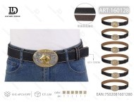 Hebilla Redonda Dorada con Placa Blanca Grande de 4.5cm para Accesorios de Cinturón - Product Image 3