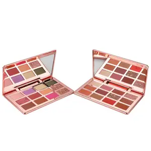 No Logo New Luxury Shiny High pigment shimmer eyeshadow Matte Palette In Metal Case Private label eye shadow palette