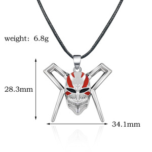 26 styles de colliers de mode anime en gros, bijoux en alliage de dessin animé, collier pendentif <span class=keywords><strong>masque</strong></span> Kurosaki <span class=keywords><strong>Ichigo</strong></span> pour hommes, collier de voiture Kering - Product Image 4