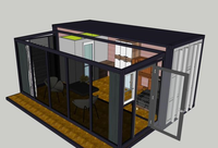 Maison conteneur préfabriquée de luxe Shiyi de 40 pieds, moderne, extensible, deux chambres, en panneaux sandwich bois-acier, pour hôtel