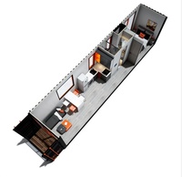 Maison préfabriquée de 20 pieds et 40 pieds, espace chambre, cabine, service complet, hôtel, conteneur, maison mobile de luxe miniature en plein air