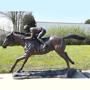 Statue équestre de chevalier grandeur nature fabriquée en usine personnalisée Sculpture en métal en <span class=keywords><strong>bronze</strong></span> <span class=keywords><strong>ou</strong></span> en <span class=keywords><strong>laiton</strong></span> antique - Product Image 1