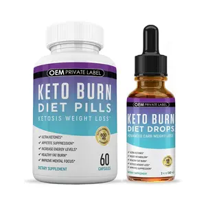 Private Label Advanced Cleansing Extract Keto Detox Pills Usando Cetose e Dieta Cetogênica para Homens Mulheres 60 Cápsulas