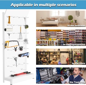 Présentoir en métal perforé pour accessoires de téléphone, outils électriques, produits de quincaillerie, équipement sportif et rangement de garage - Product Image 6