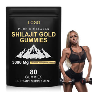 Bonbons gélifiés OEM/ODM au Shilajit de l'Himalaya avec extraits d'Ashwagandha et de curcuma, soutien immunitaire, formule naturelle faible en glucides - Product Image 1
