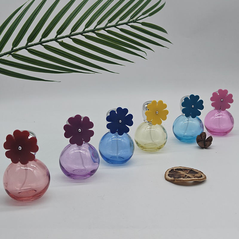 Hot Sale Cute Luxury Perfume Bottles for Kids Colored Flower Fragrance  Empty Refillable Bottle