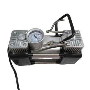 เครื่องอัดอากาศแบบสองกระบอกสูบ AUTOROUT สำหรับรถ SUV รถบรรทุก 12v เครื่องเติมลมยางแบบพกพาขนาดเล็ก ดีไซน์ OEM ปั๊มลมไฟฟ้าสำหรับรถยนต์ - Product Image 1