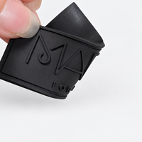 Logo de marque personnalisé lettres Silicone & PVC caoutchouc Patch noir étiquettes thermocollantes pour la couture de vêtements vêtements sacs chaussures