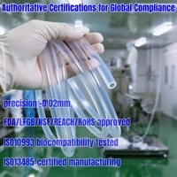 Tuyau en silicone de qualité médicale personnalisé |   ISO13485 Production aseptique, résistant à l'eau, taille/longueur personnalisées, multi-lumens/connecteurs pour