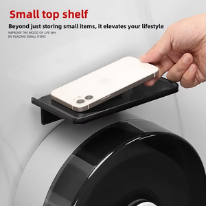 Dispensador de Papel Higiénico Comercial para Hostelería, de Gran Capacidad, sin Perforación, Soporte de Pared para Papel Higiénico para Baños de Hotel - Product Image 5