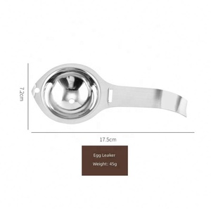 Séparateur manuel de jaunes et blancs d'œufs en acier inoxydable avec design à 3 trous pour la pâtisserie domestique et le fouettage des œufs - Product Image 3