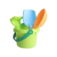 Jouets de plage d'été, seau à sable en plastique, jeu d'extérieur pour enfants et bébés avec pelle