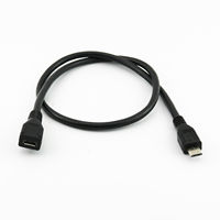 Lecteur de cartes personnalisé Micro V8 USB mâle à femelle type coudé charge rapide chargeur de données câble d'extension 10FT 2M 5M cctv