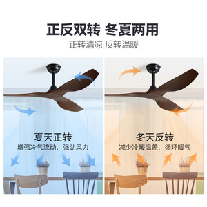 <b>Ceiling</b> <b>Fan</b> 52 Inch DC Motor Quiet Design For Living Room And Study No Light Retro Style - Product Image 3