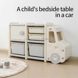 2024 nhà mới bé Đồ nội thất với bin Đồ chơi xe hơi lưu trữ xe tải tủ trẻ em Đồ chơi lưu trữ tổ chức và kệ - Product Image 2