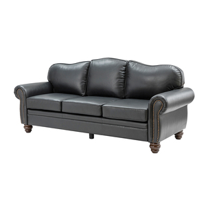 Set di mobili da soggiorno componibili per il tempo libero in vera pelle in vera pelle - Product Image 3