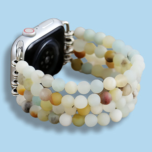 สายรัดข้อมือประดับลูกปัดหินสำหรับ <span class=keywords><strong>Apple</strong></span> <span class=keywords><strong>Watch</strong></span> Band 38 40 41 42 <span class=keywords><strong>44</strong></span> 45 49 มม. สำหรับ Iwatch Ultra 2 <span class=keywords><strong>Se</strong></span> 9 8 7 6 5 Correa - Product Image 2
