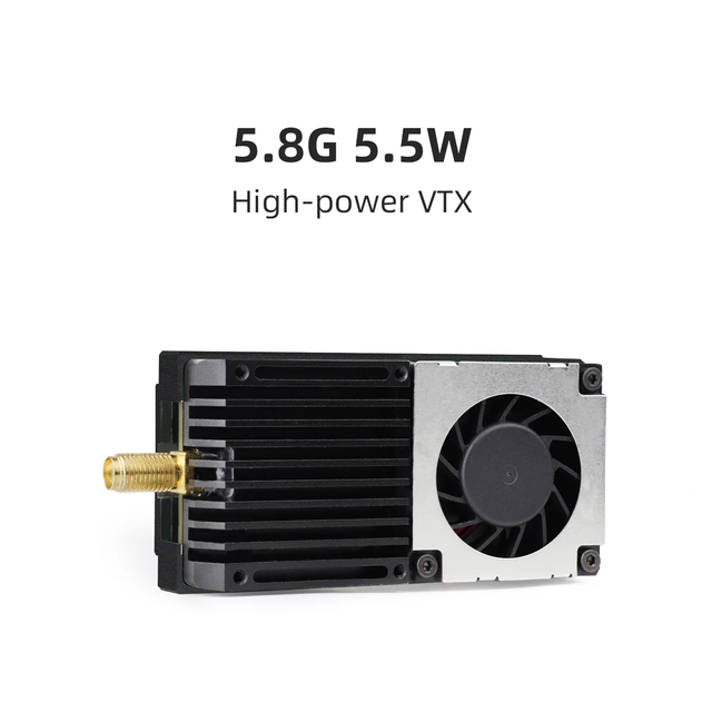 Ultra High Power 5.8G 5.5W VTX Adjustable Transmission Power Durable Lightweight for FPV Freestyle Aerial Photography Drone