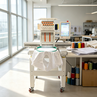 Machine à broder professionnelle à tête unique, informatisée, multi-aiguilles pour vêtements, casquettes et travaux de logo