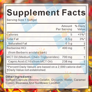 תוסף תזונה אורגני של ברברין HCL בכמוסות 400 מ\\\"ג לגברים ונשים, ייצור לפי דרישת הלקוח (OEM/ODM), מותג פרטי, טבעוני, סיטונאי, לירידה במשקל - Product Image 6