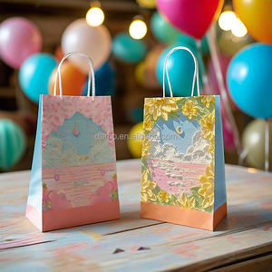 Bolsas de papel de regalo de embalaje de joyería pequeñas elegantes personalizadas bolsas de compras de papel Kraft biodegradables <span class=keywords><strong>con</strong></span> su propio logotipo A4 - Product Image 1