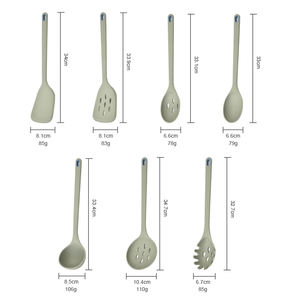 Hot-selling food-grade heat-resistant Silicone Spoon and Strainer silicone kitchenware set for cooking and baking - Product Image 2