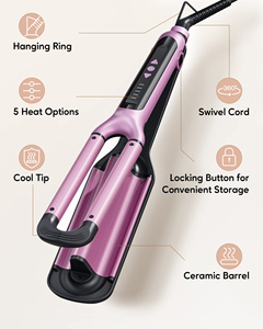 <span class=keywords><strong>Rose</strong></span> Plage Vagues Fer À Friser Réglable Chaleur 3 Baril Profond Cheveux Waver Cheveux Fer En Céramique Baguette À Friser Cheveux Sertisseur - Product Image 5