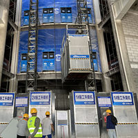 DAHAN SC200/200 0-40m/min Capacité 2000kg Hauteur max. 200m Élévateur de chantier à double cabine Commande PLC Moteur Engrenage Haute Performance