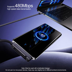 Câbles USB 3.0 Type C vers Type C 240W en gros avec support de tablette portable et support de téléphone pliable pour charge rapide - Product Image 3